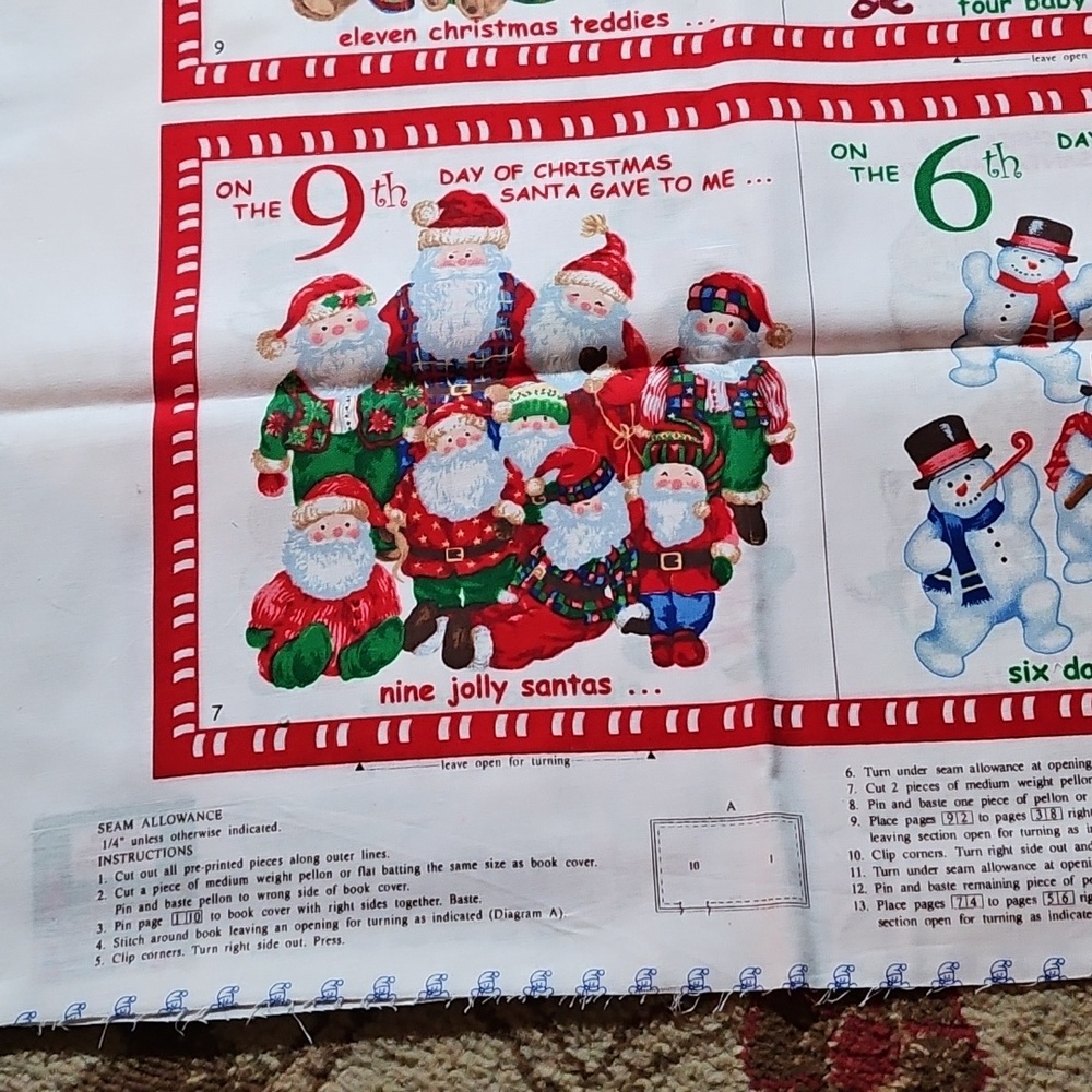 4 Fabric Book Panels - Picture 4 of 6